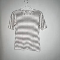 Vince - Striped Elbow Sleeve Crew Tee