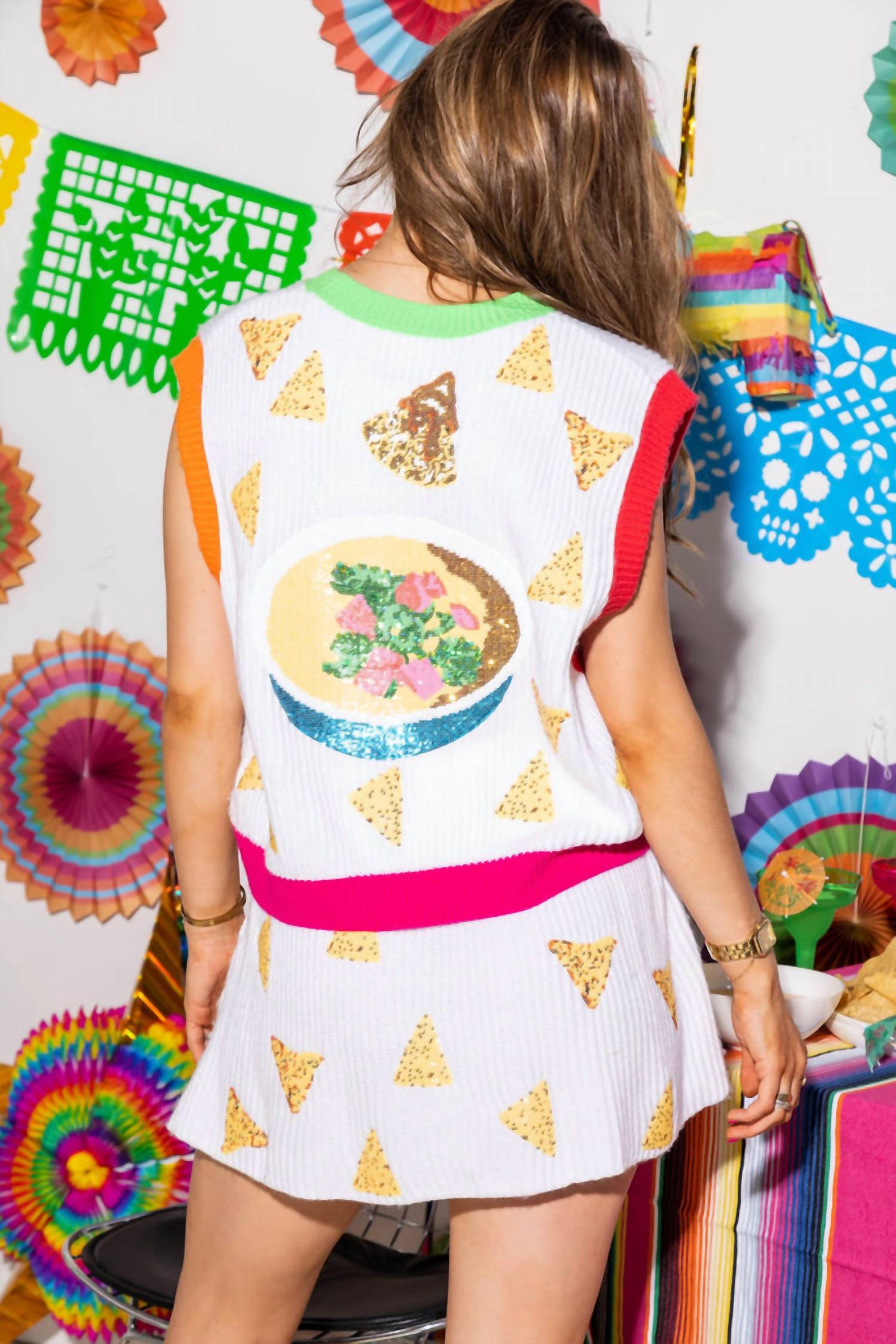 Queen Of Sparkles - Queso Queen Sweater Vest Top