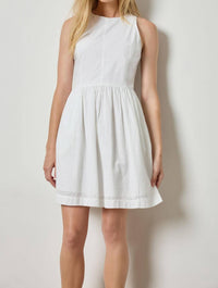 Lilla P - Eyelet High Neck Mini Dress