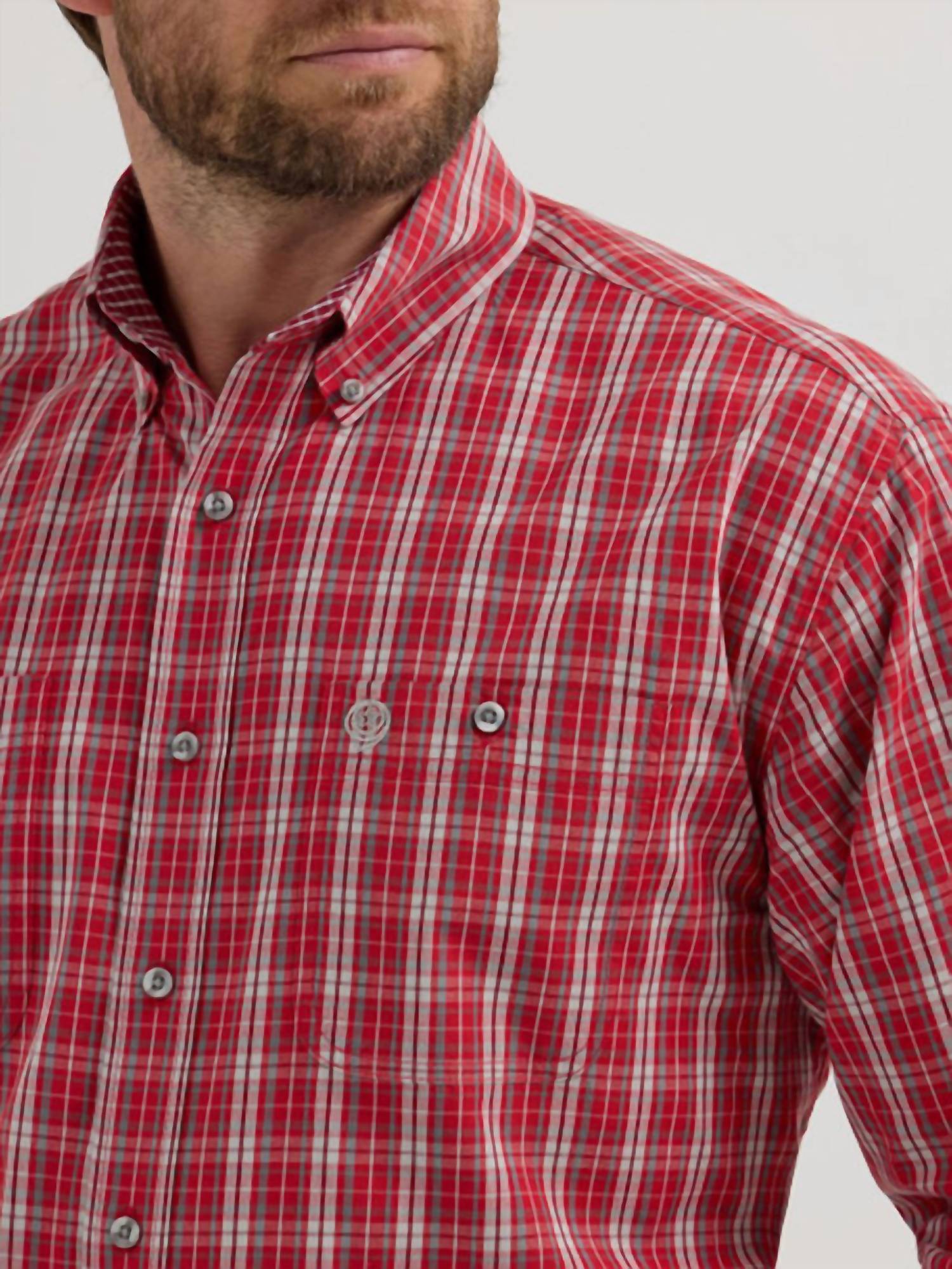 Wrangler - Men's George Strait Red Plaid Shirt