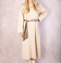 Entro - Mock Neck Long Sleeve Midi Dress