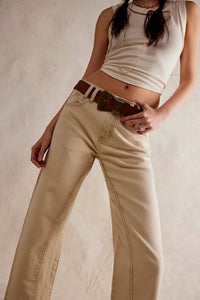 Free People - Risk Taker Mid-rise Straight Jeans
