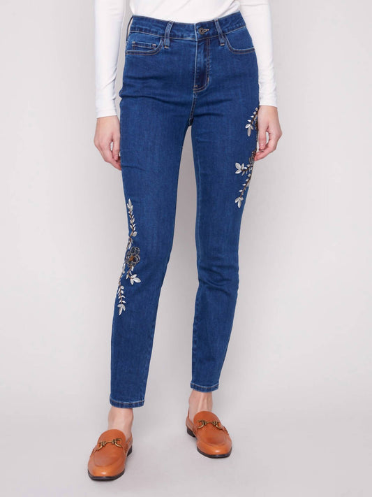 Charlie B - Beaded Embroidered Skinny Jeans