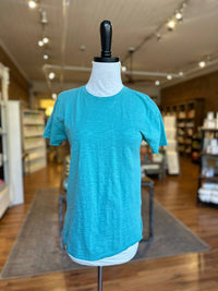 Mododoc - Women's Short Sleeve Step Hem Crew Tee