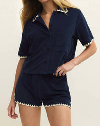 Z Supply Miles Loop Terry Shirt in eclipse - women's t-shirt - view 5