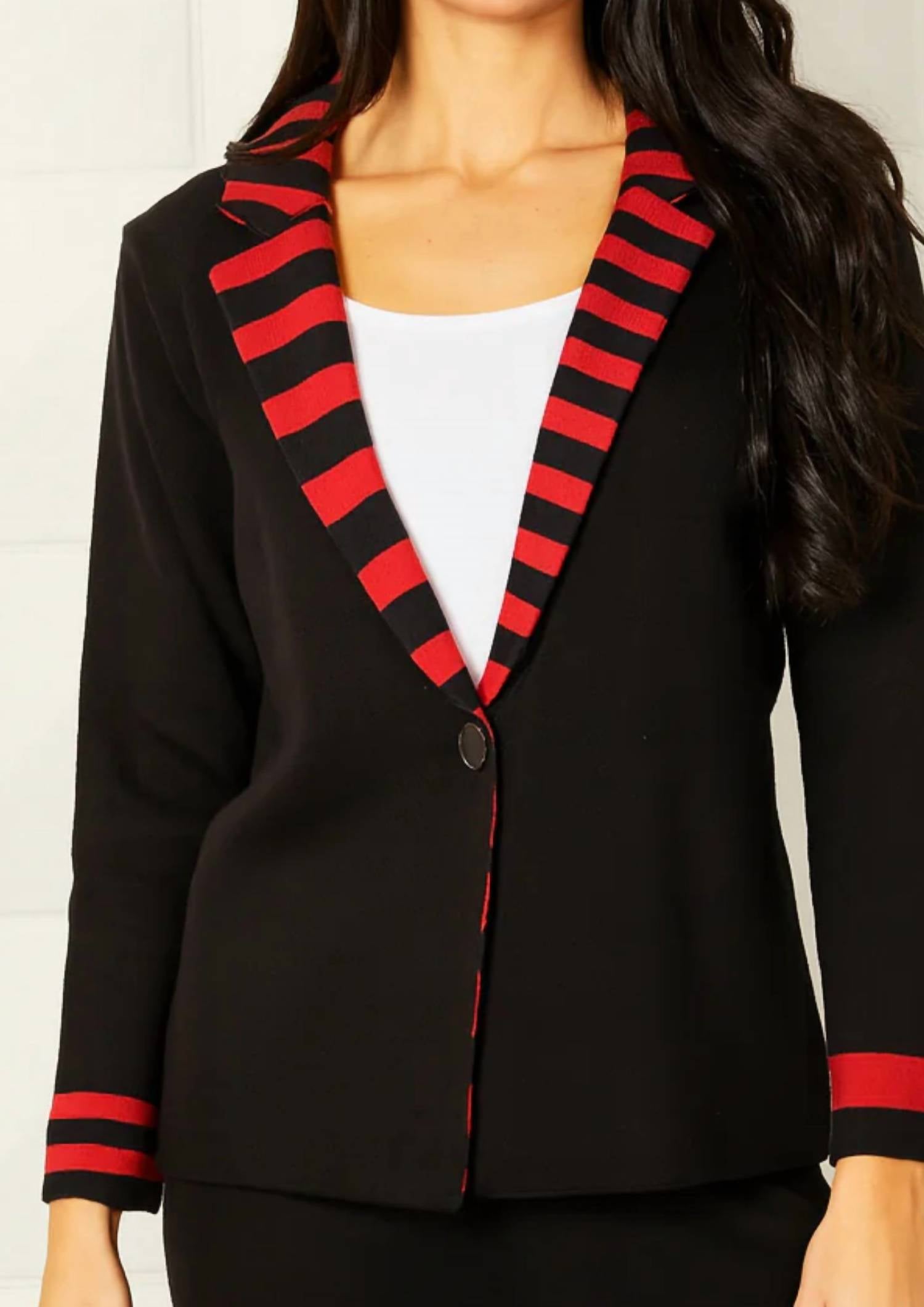 Angel Apparel - Double Striped Long Sleeve Blazer