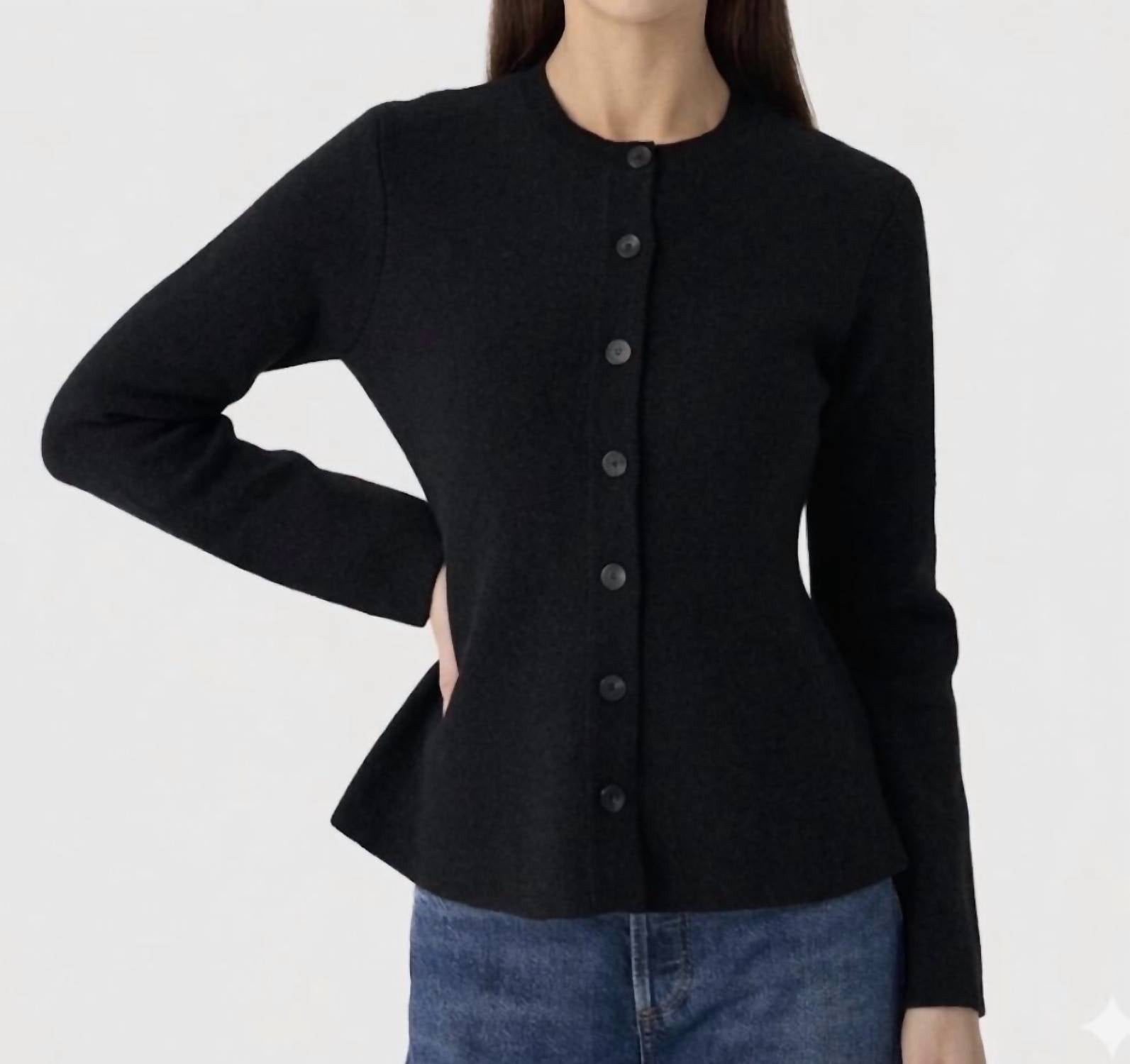 White + Warren - Peplum Cardigan