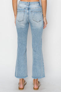 Risen - High Rise Cropped Straight Leg Jeans