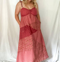 Davi & Dani - Muse Floral Lace Patchwork Maxi Slip Dress