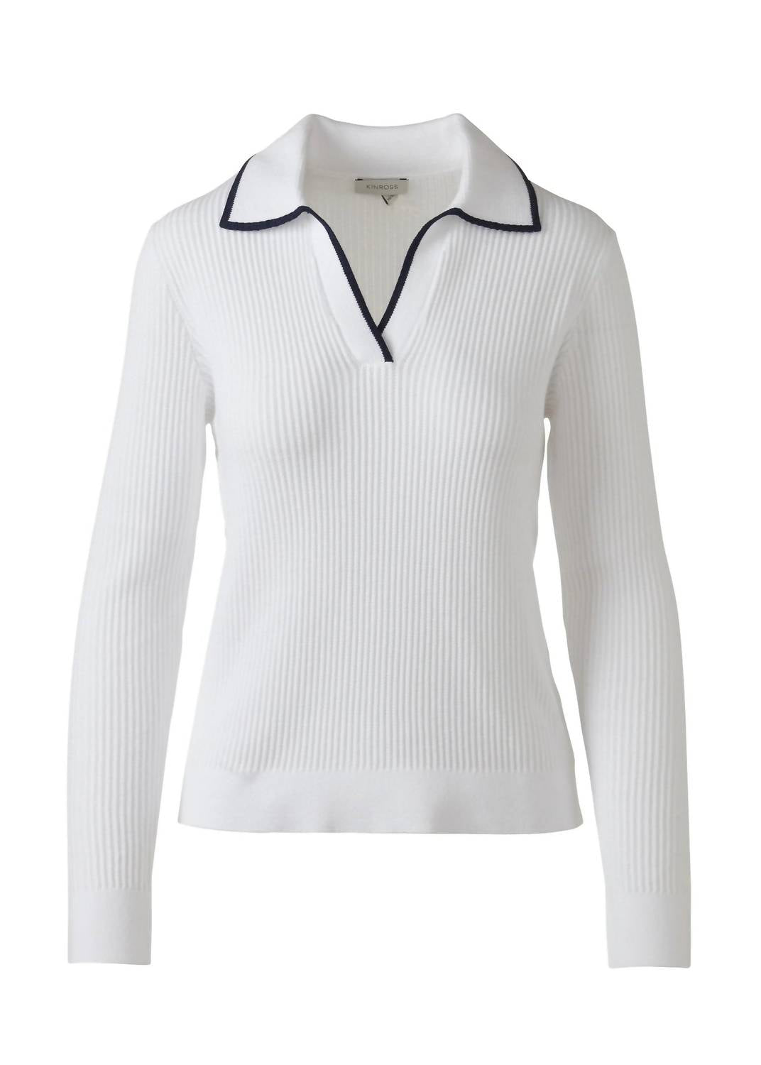 Kinross - Tipped Rib Polo Top