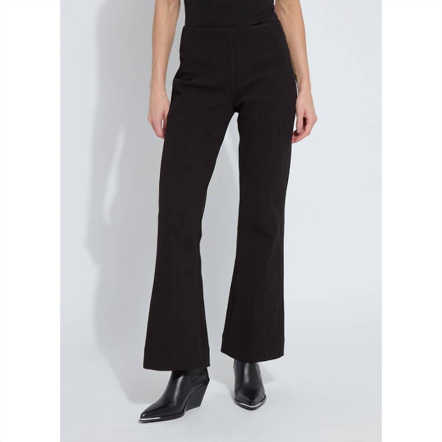 Lysse Alma Hi Waist Cavalry Trouser in black - women's pants