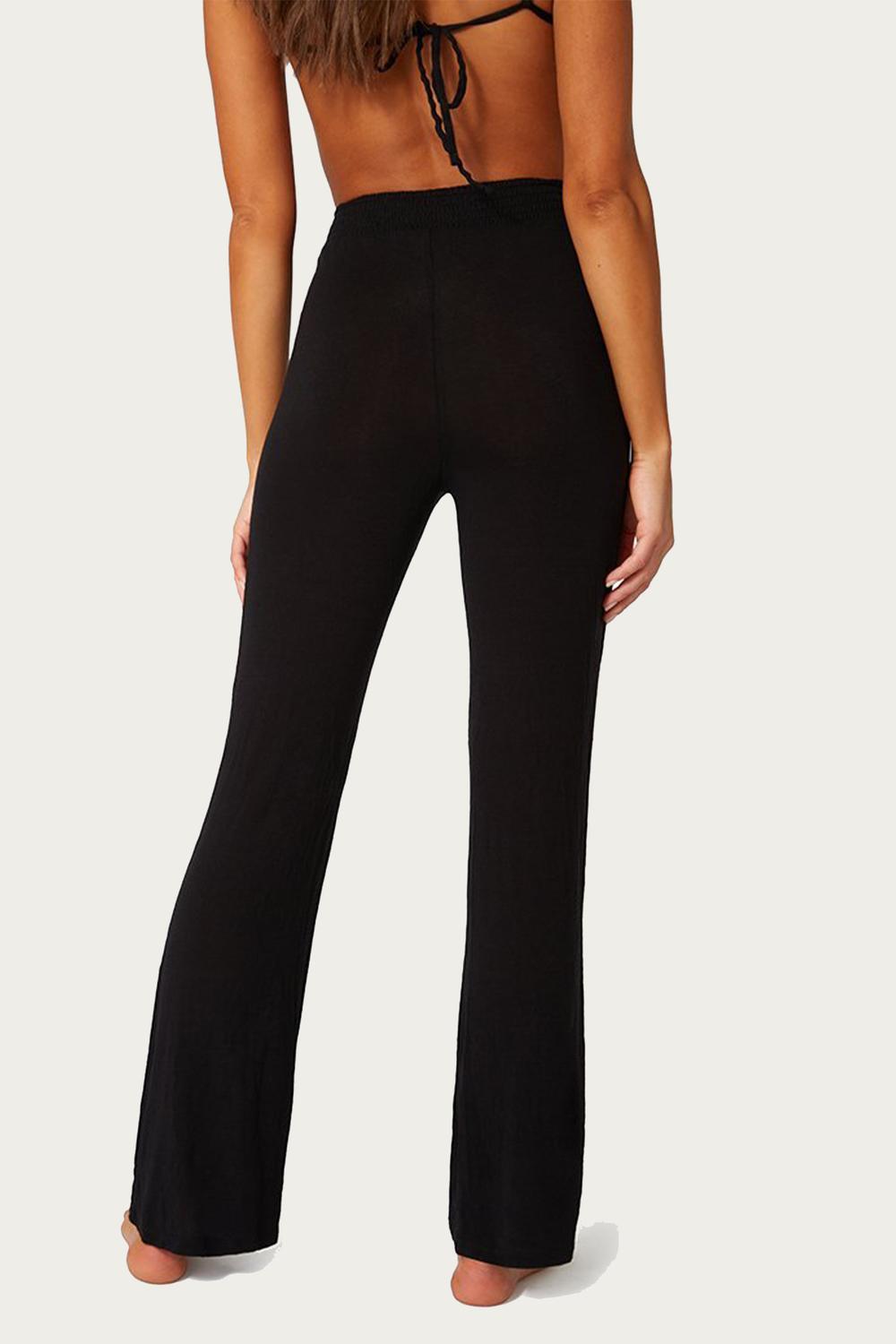 SMOCKED FLARE PANTS