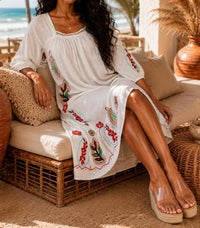 Surelymine - The Mosaic Embroidered Midi Dress