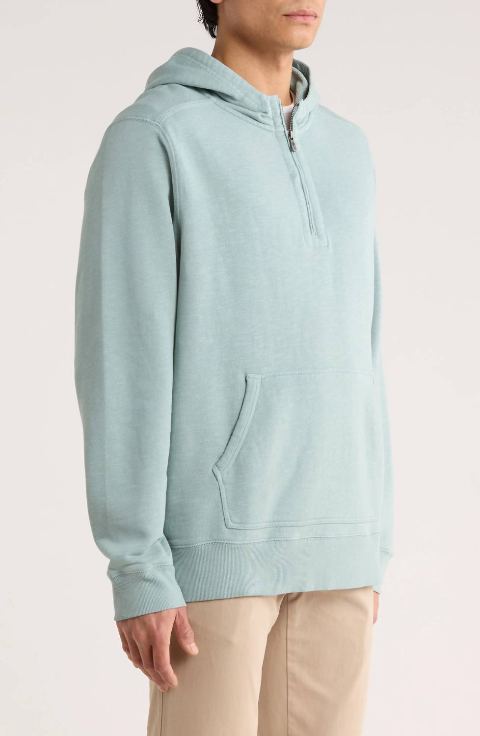 TOMMY BAHAMA Cirrus Breeze Half Zip Hoodie in dark alpine - men's shirt - alternate view