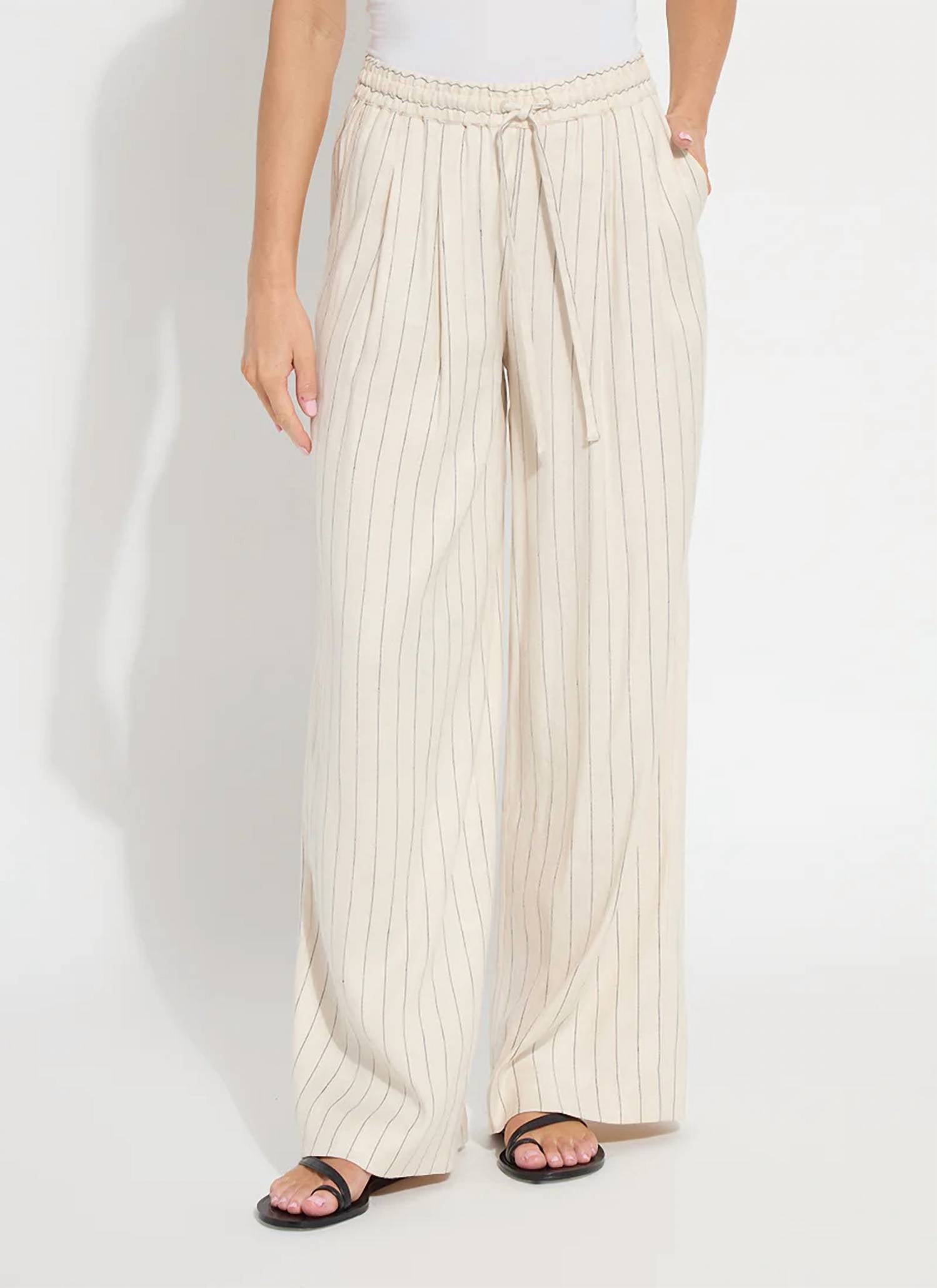 Lysse - Iria Pleated Drawstring Wide Leg Pant
