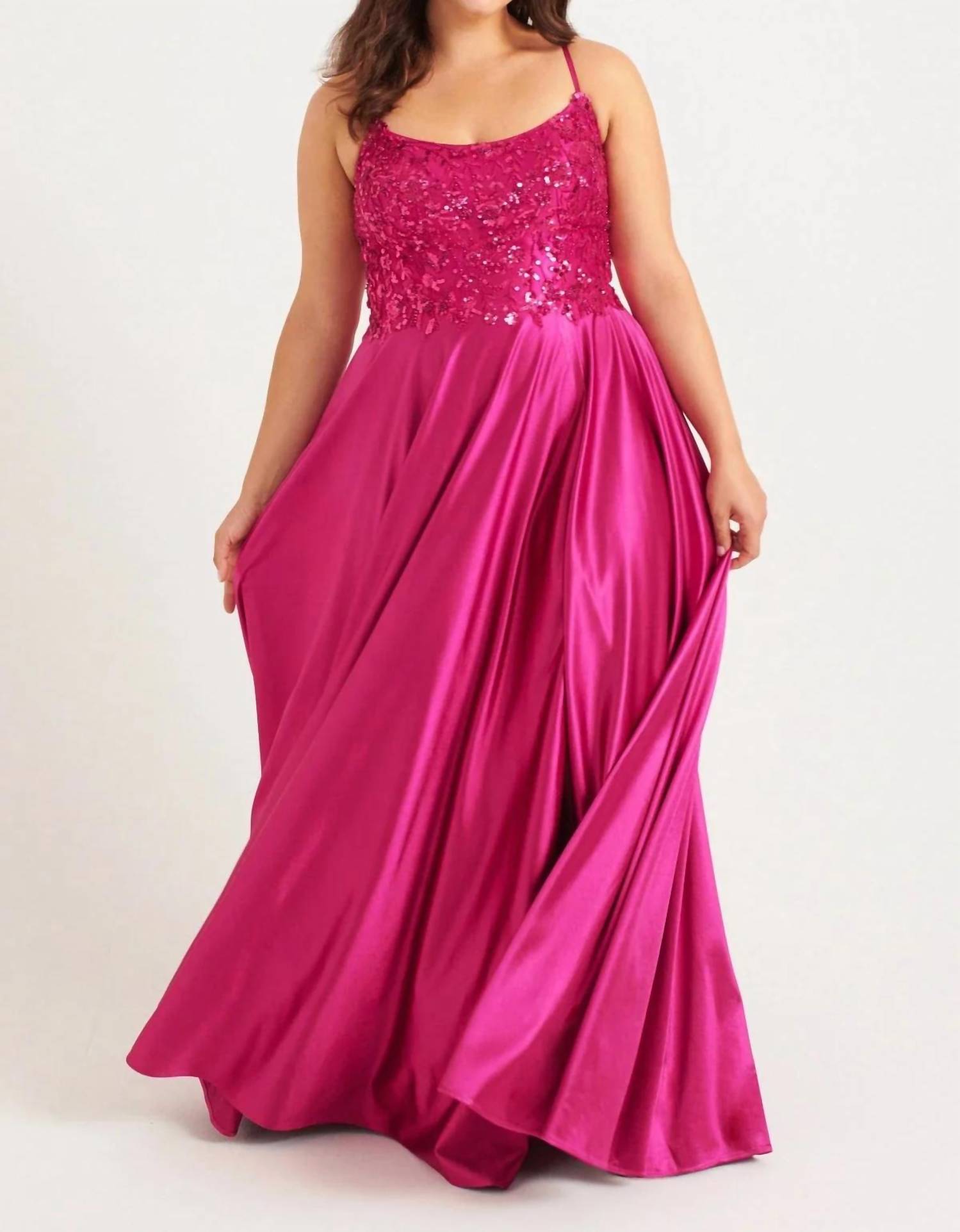 Faviana - A-line Scoopneck Gown - Plus