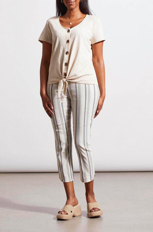 Tribal - Pull-On Striped Capri