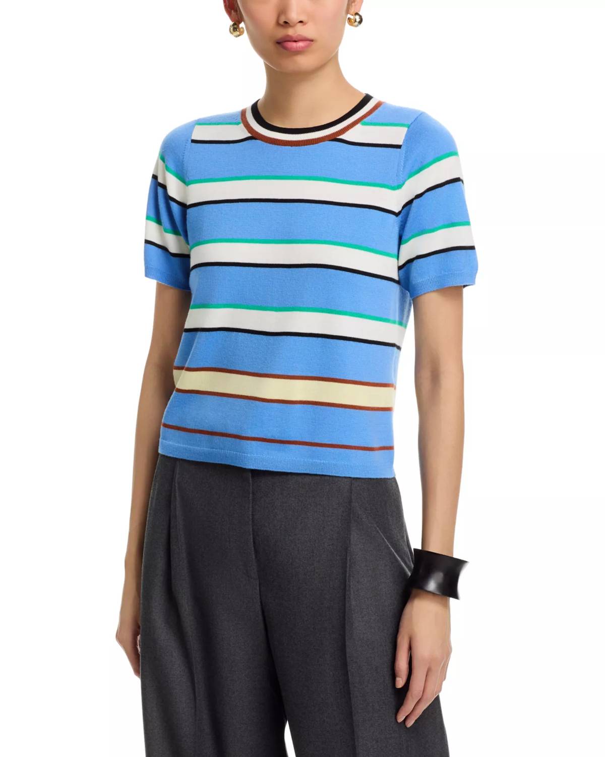Zankov - Striped Short Sleeve Sweater