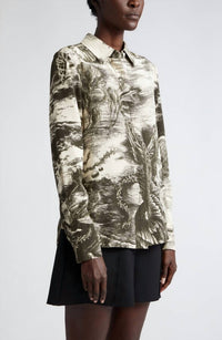 Jason Wu - Oceanscape Slim Button Down Top