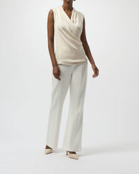 Joseph Ribkoff - SATIN AND SILKY KNIT WRAP TOP
