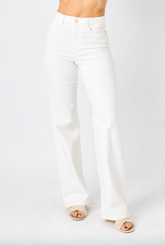 Judy Blue - High Waist Braided Wide Leg Jean