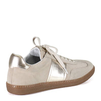 DIBA True Women's This Tie Lace-up Suede Sneakers in shell platino - women's sneaker - alternate view