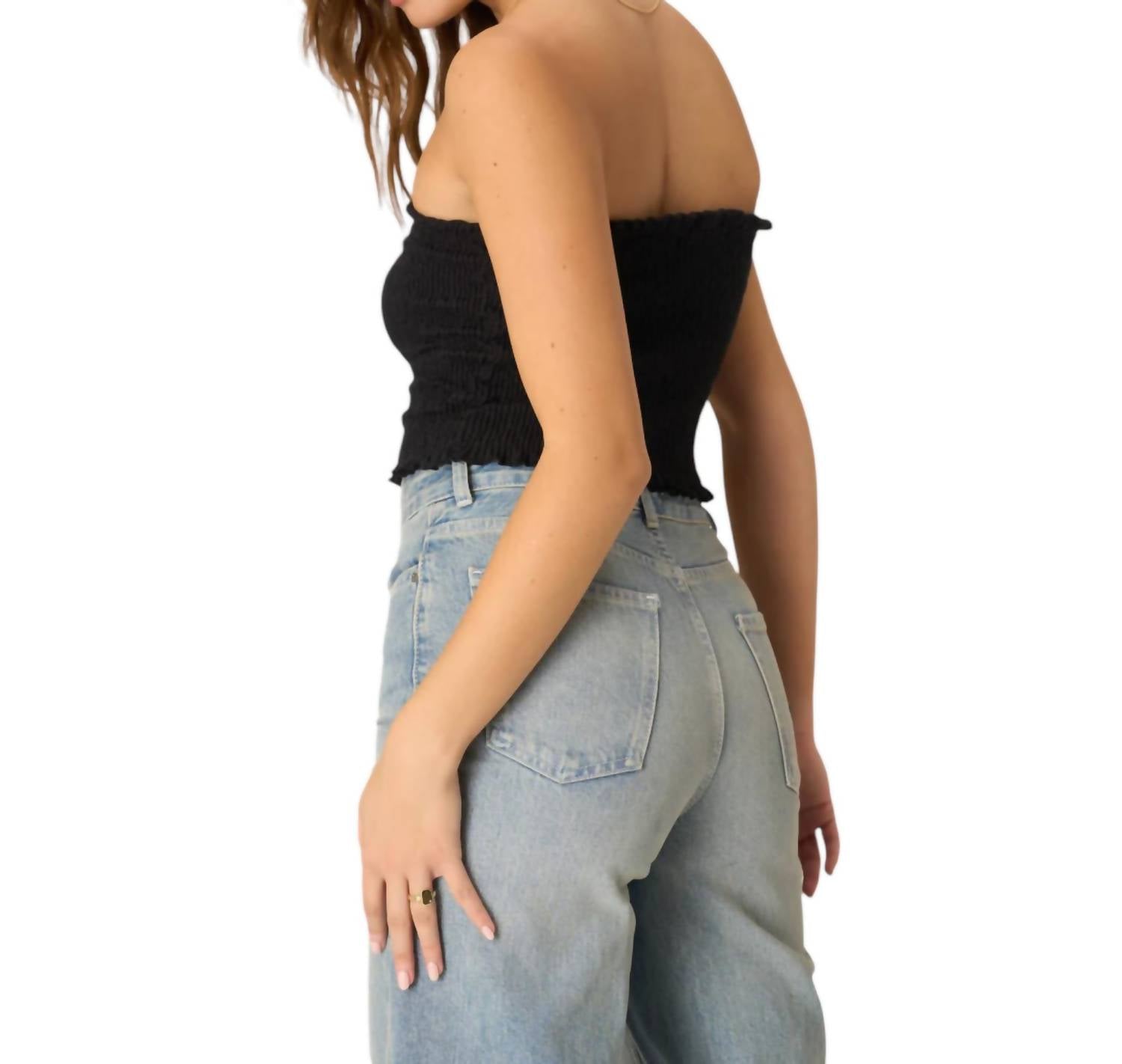 Project Social T - Golden Hour Smocked Tube Top
