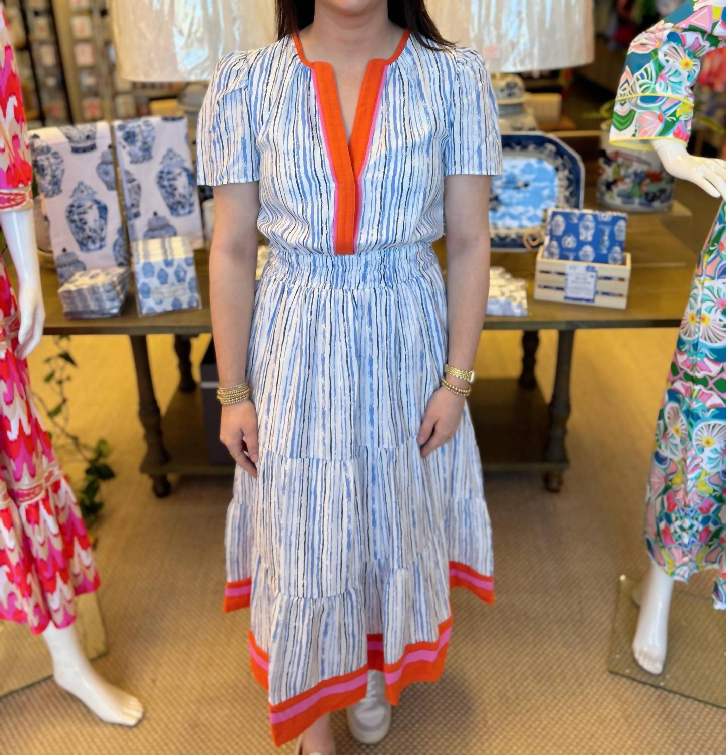 Thml - Blue Striped Maxi Dress