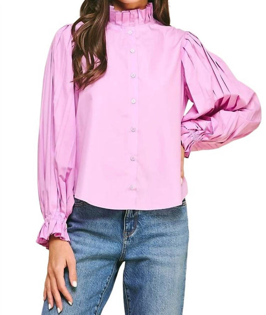 Pinch - Timeless Pleats Button Up Top