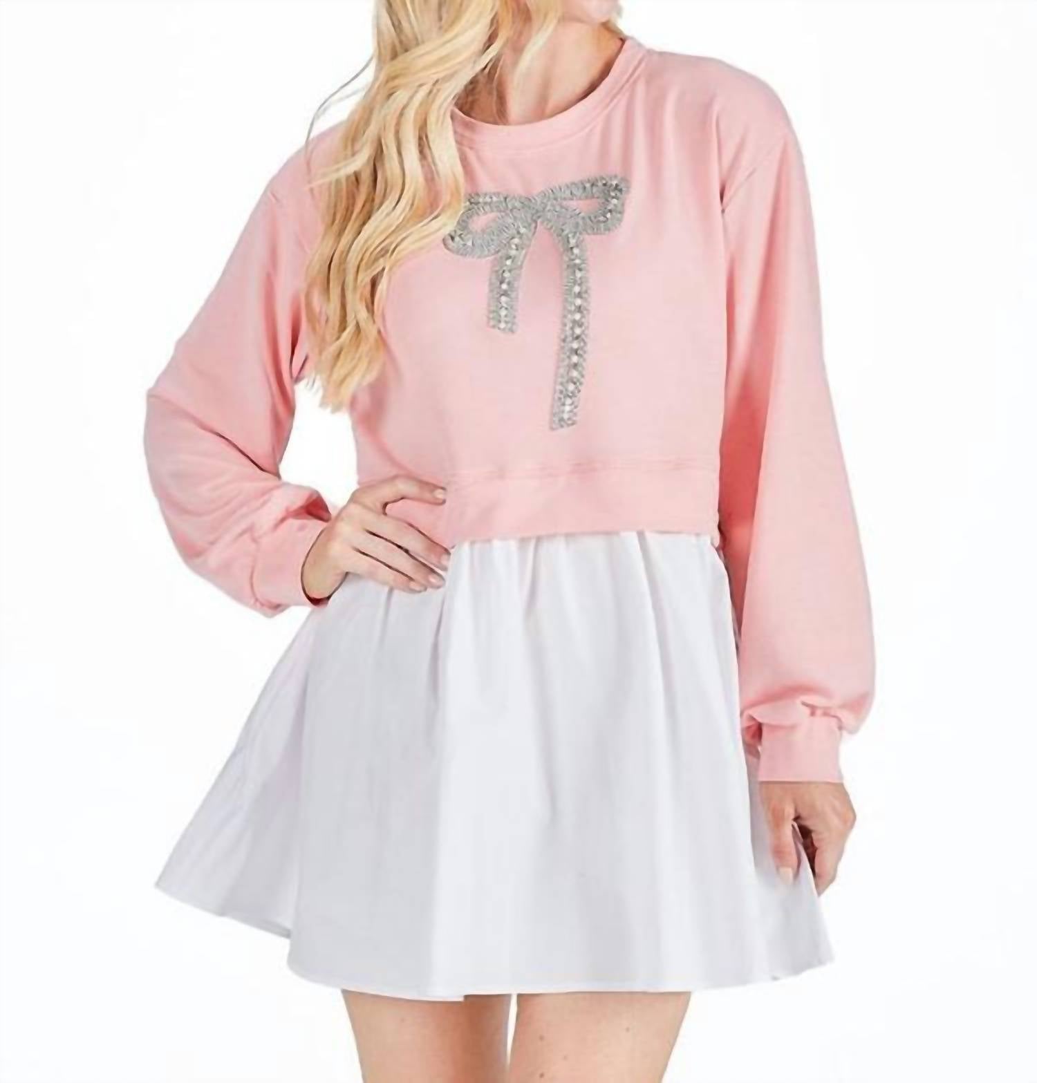 Simply Southern - Bow Two Tone Mini Dress