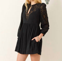 ALIX OF BOHEMIA Winslow Lace Dress in shadow - women's dress - detail view