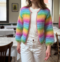 Rose Carmine - Mini Jacket Stripes Cardigan