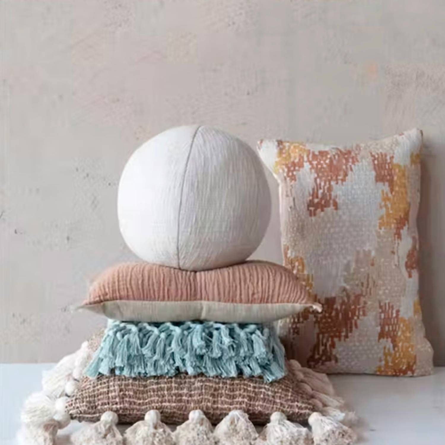 Creative Co-Op - Round Ball Accent Pillow