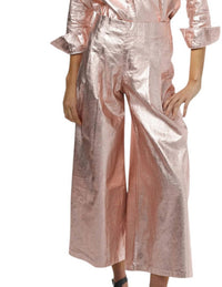 Lanhtropy - Culotte Metallic Linen Pants