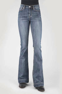 Stetson - Women's Plain Back Pocket High Rise Flare Jeans
