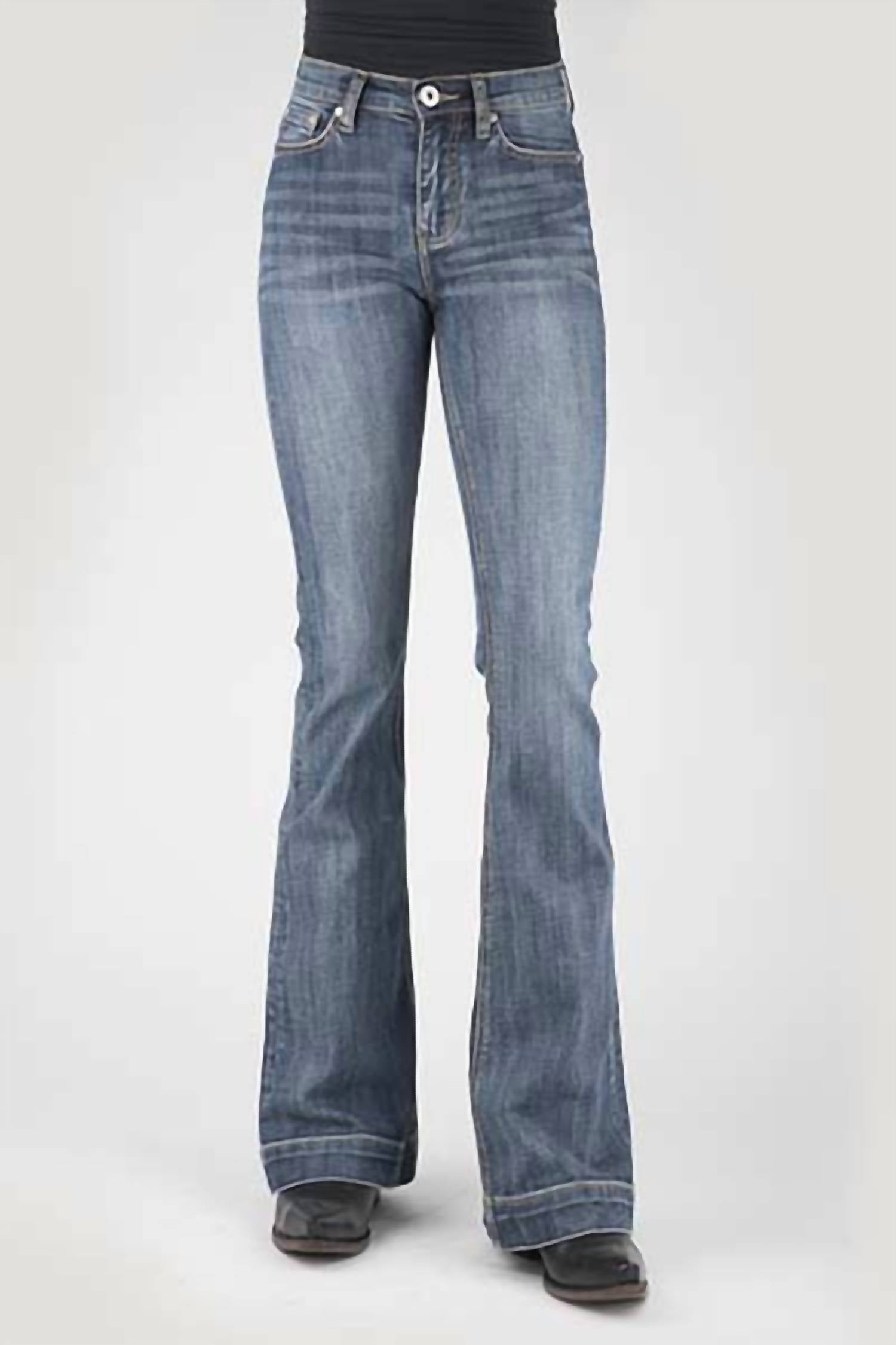 Stetson - Women's Plain Back Pocket High Rise Flare Jeans