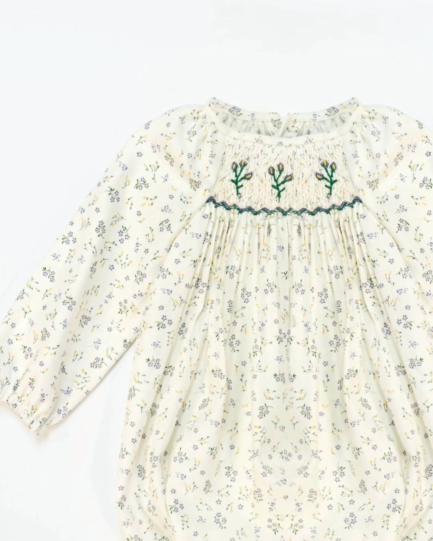 Belan.J - Girl's Lila Verde Long Sleeve Romper