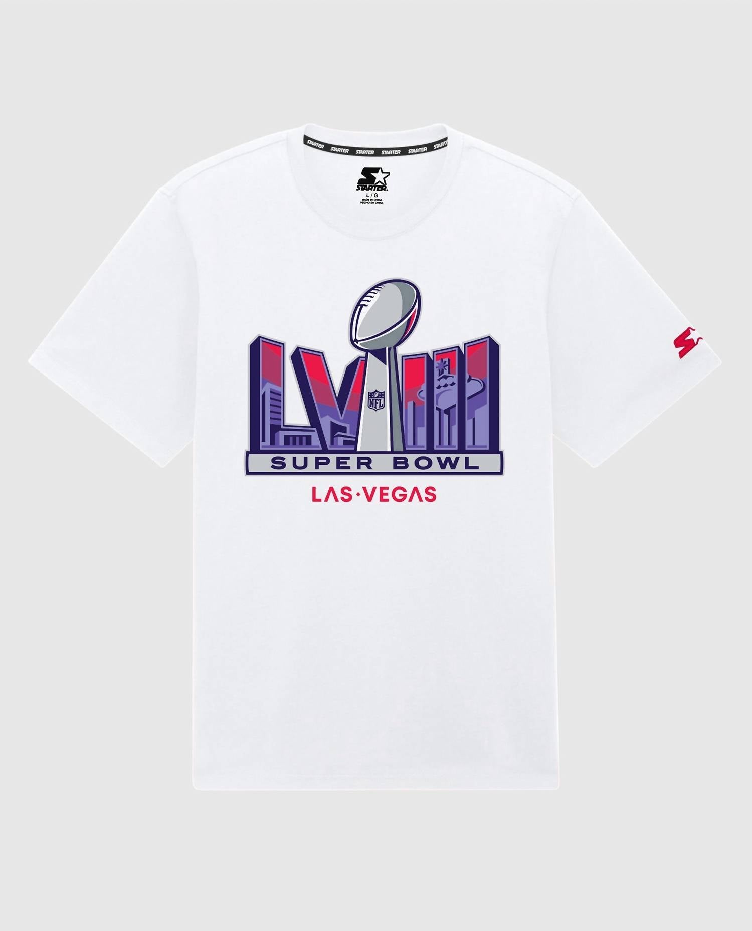 Starter - Unisex Super Bowl Lviii Shine Down Short Sleeve Shirt