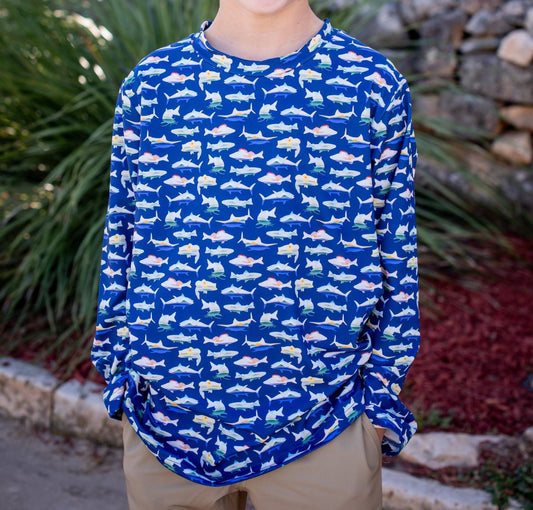 Blue Quail Clothing Co. - Catch of the Day Long Sleeve Performance Tee