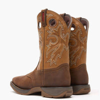 Durango Boots Men’s Steel Toe Waterproof Western Boot in burnt yellow brown - men's boots - alternate view