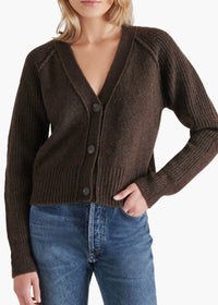 STEVE MADDEN Beckie Cardigan in chestnut 1 - women's cardigan