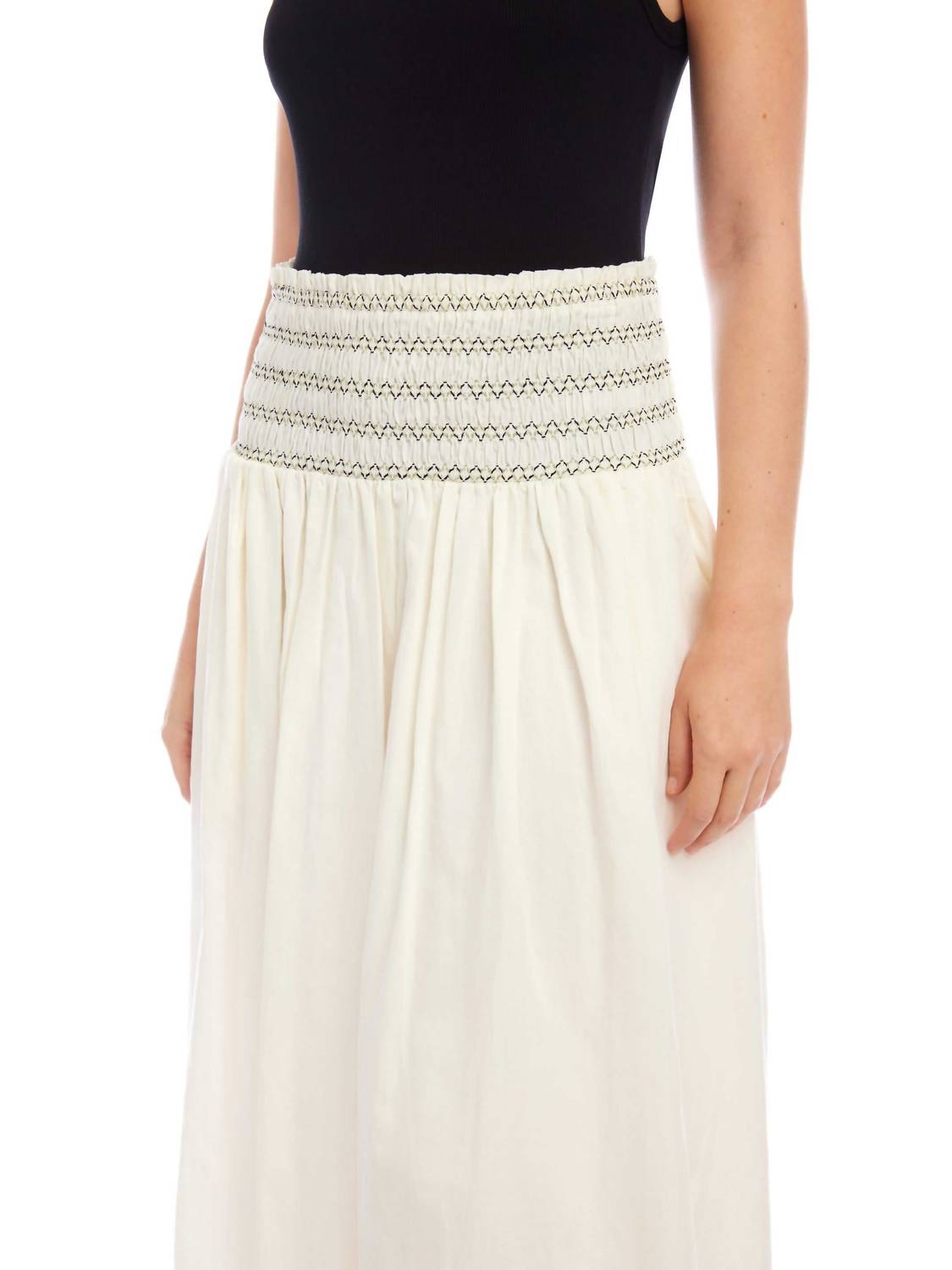Fifteen Twenty - Elsa Smocked Waist Midi Skirt