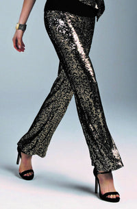 SEQUIN WIDE LEG PANTS