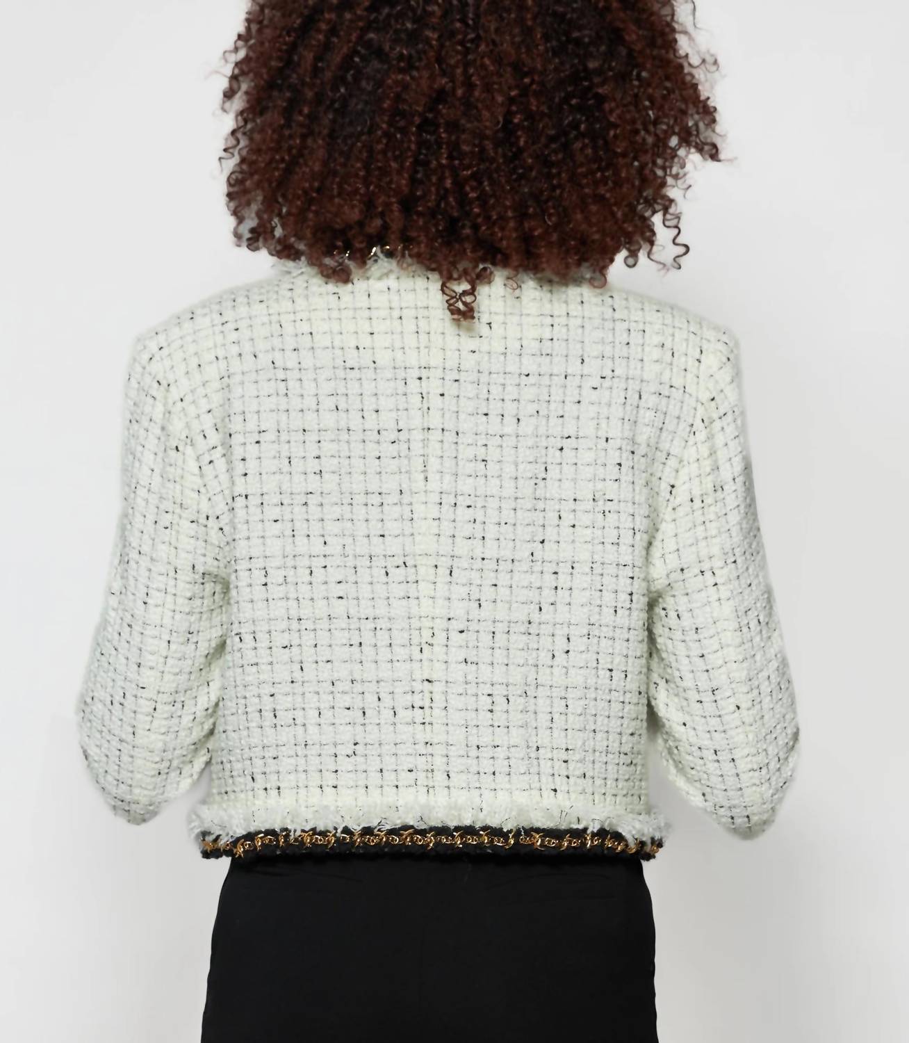 Solgo Atelier - Aret Tweed Bouclé Crop Jacket