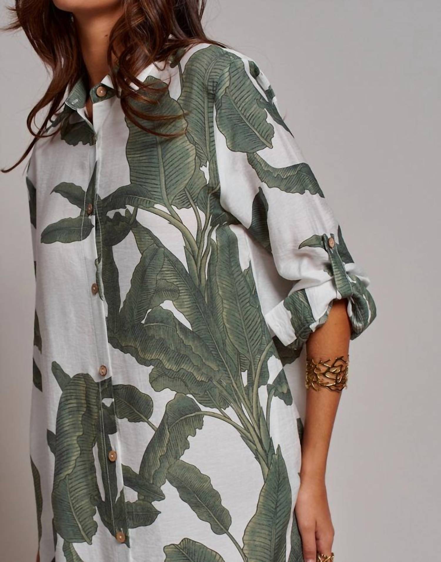 Urban Daizy - Tropical Palm Dress