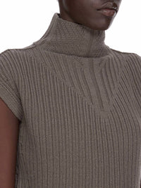 Rick Owens - Maglia Sleeveless Turtleneck Top