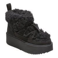 Inuikii Women's Teddy Platform Boot in black - women's shoe - detail view