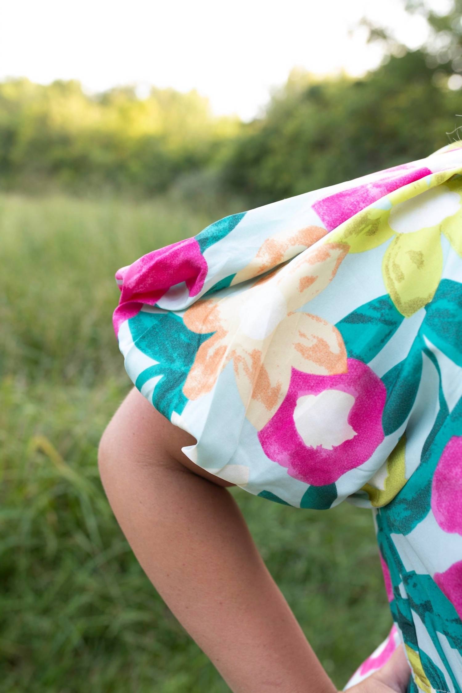 umgee Mint Bliss Midi Dress in multicolor - women's dress - detail view
