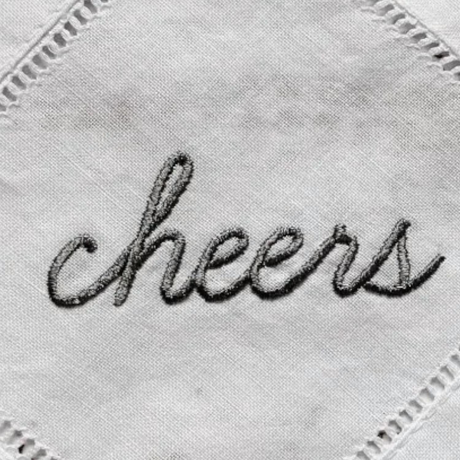Dot and Army Hemstitch Cocktail Coasters - Thumbnail 3