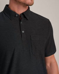 RHONE Wfh Short Sleeve Polo in black - men's shirt - alternate view
